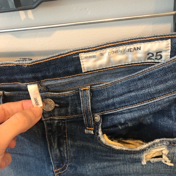 Rag & Bone Destroyed Skinny Stretch Jean - Picture 4 of 7